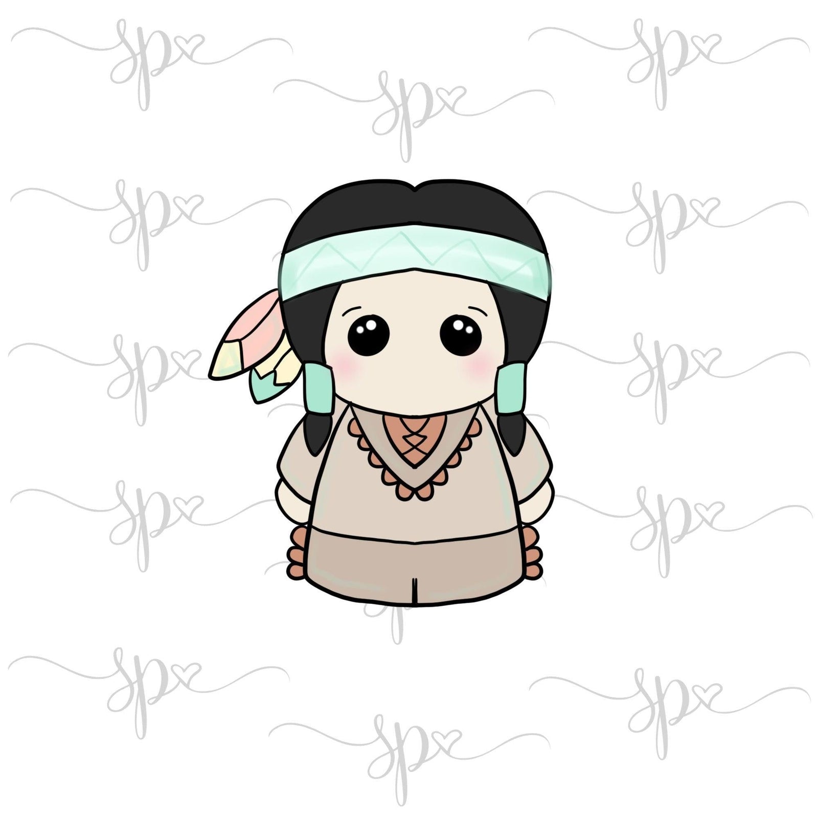 Native American Boy 2018 Cookie Cutter - Sweetleigh 