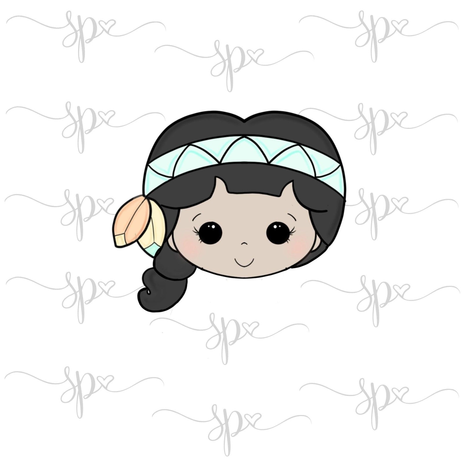 Native American Girl Face 2019 Cookie Cutter - Sweetleigh 