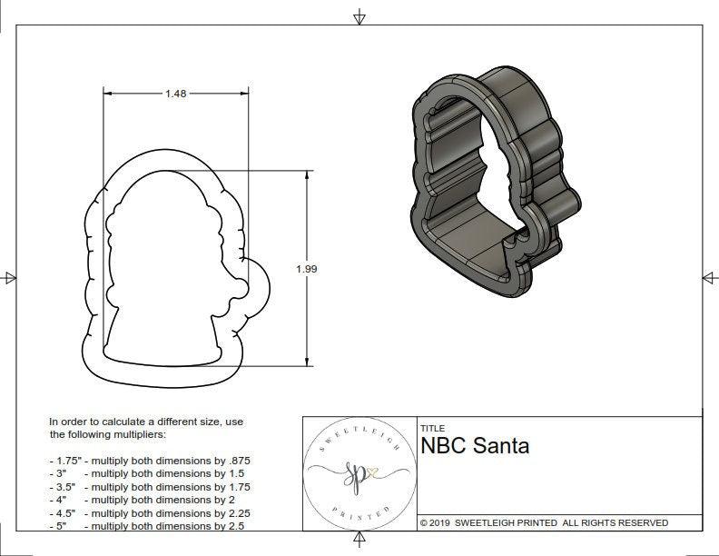 NBC Santa Cookie Cutter - Sweetleigh 