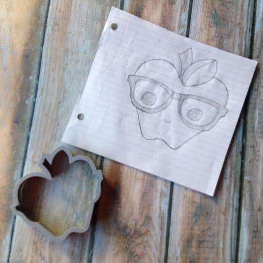 Nerdy Apple Cookie Cutter - Sweetleigh 