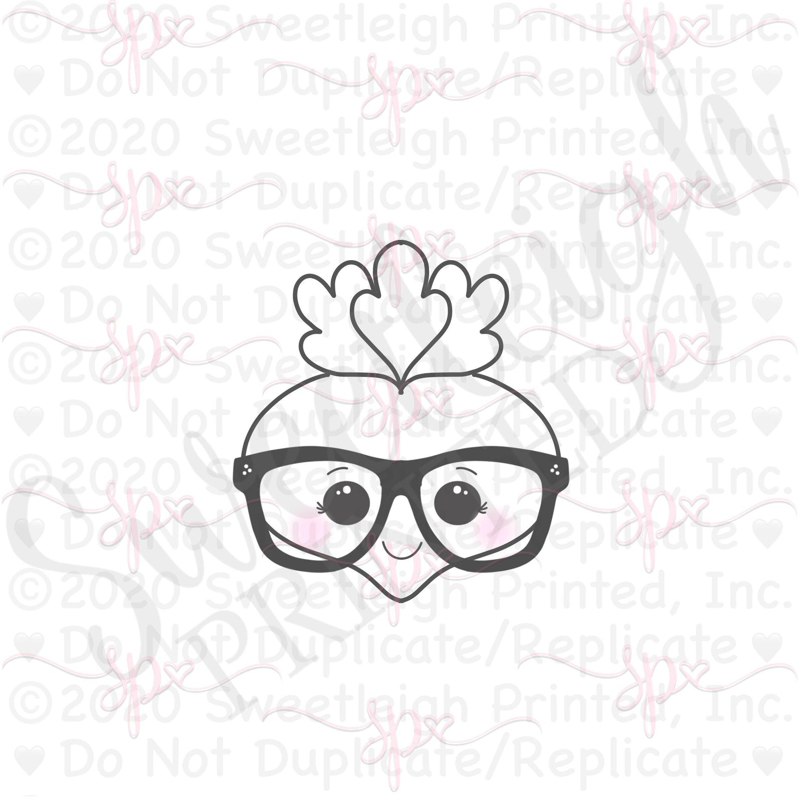 Nerdy Beet Cookie Cutter - Sweetleigh 