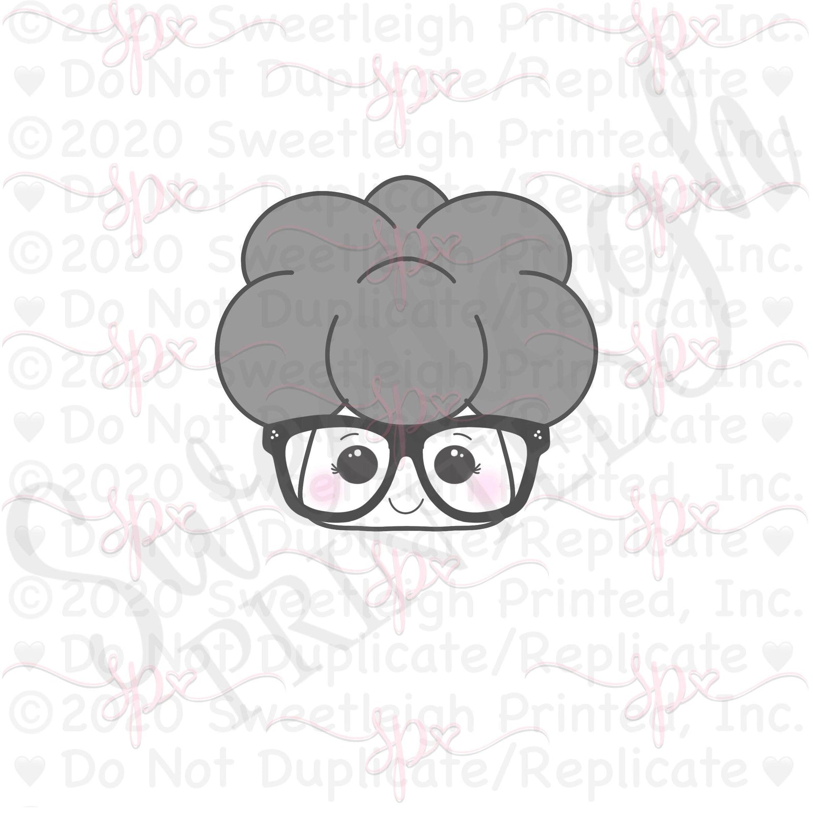 Nerdy Broccoli Cookie Cutter - Sweetleigh 