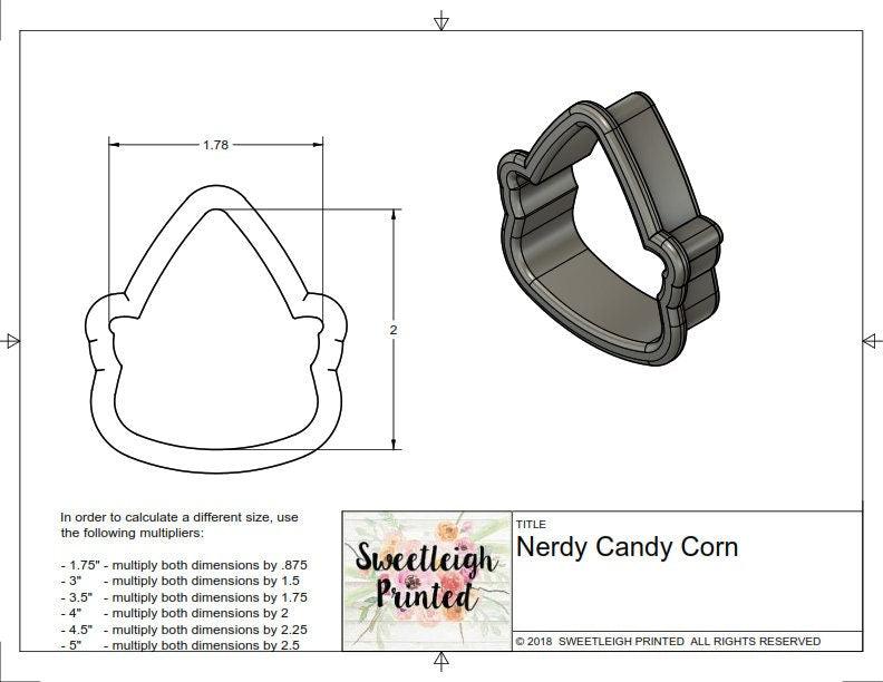 Nerdy Candy Corn Cookie Cutter - Sweetleigh 