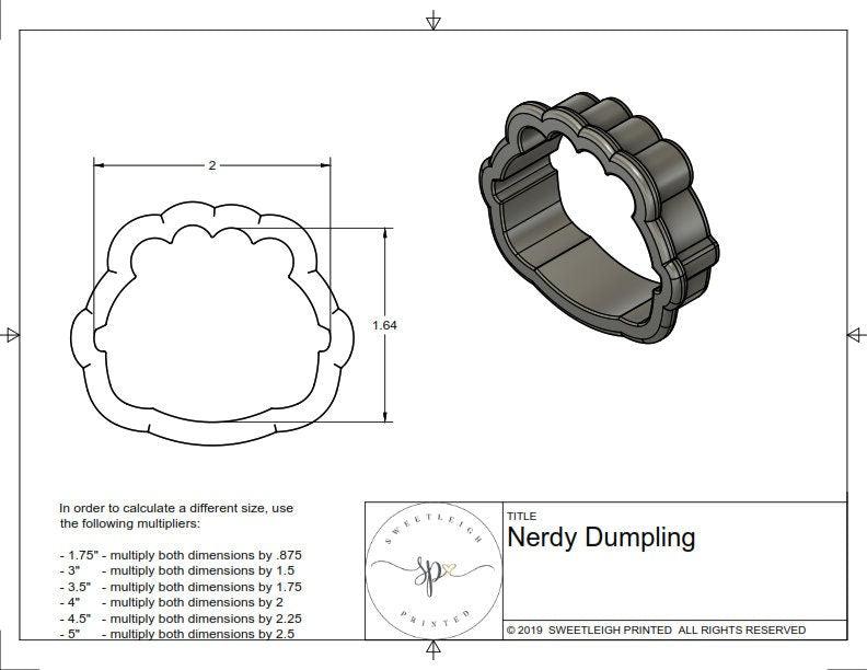 Nerdy Dumpling Cookie Cutter - Sweetleigh 