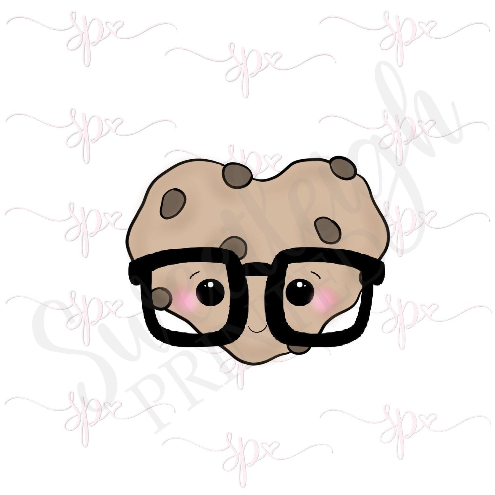Nerdy Kawaii Cookie Heart Cutter - Sweetleigh 