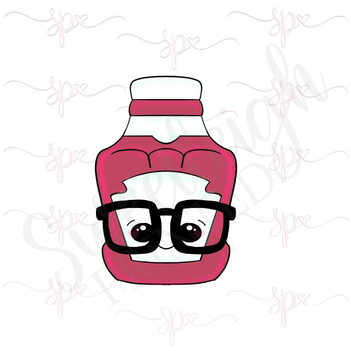 Nerdy Ketchup Bottle Cookie Cutter - Sweetleigh 
