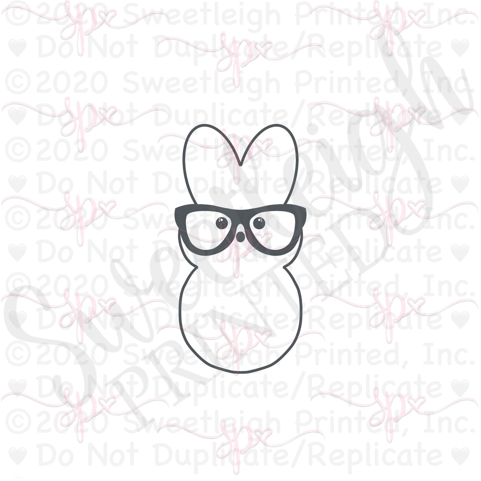 Nerdy Marshmallow Bunny Cookie Cutter - Sweetleigh 