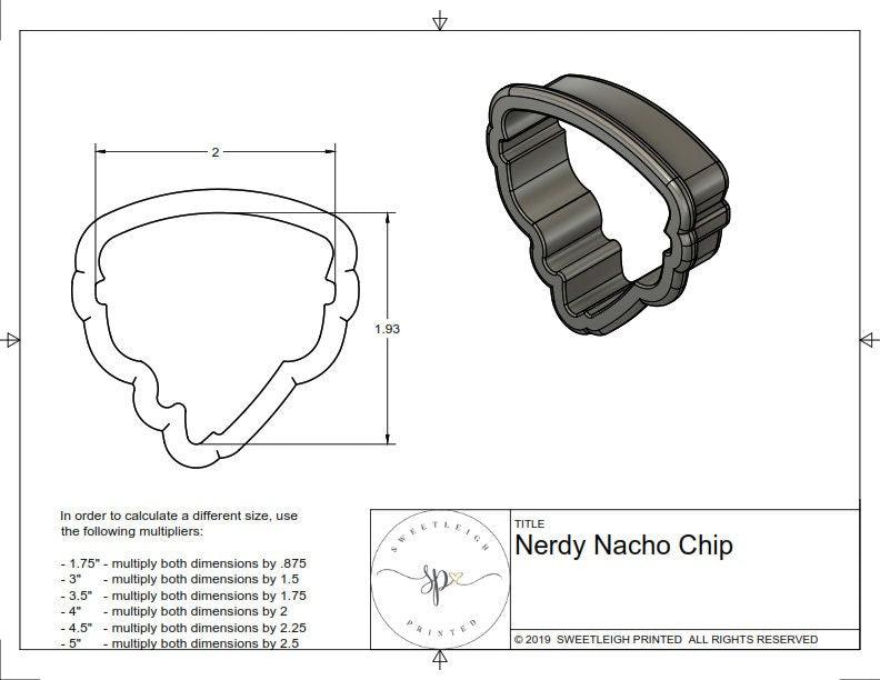 Nerdy Nacho Chip Cookie Cutter - Sweetleigh 