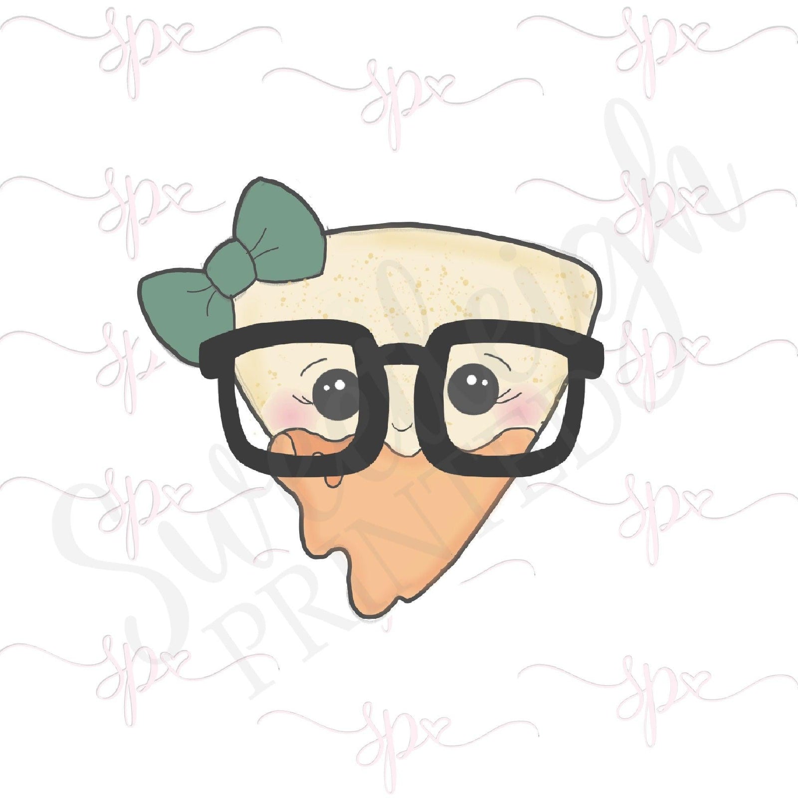 Nerdy Nacho Chip with Bow Cookie Cutter - Sweetleigh 