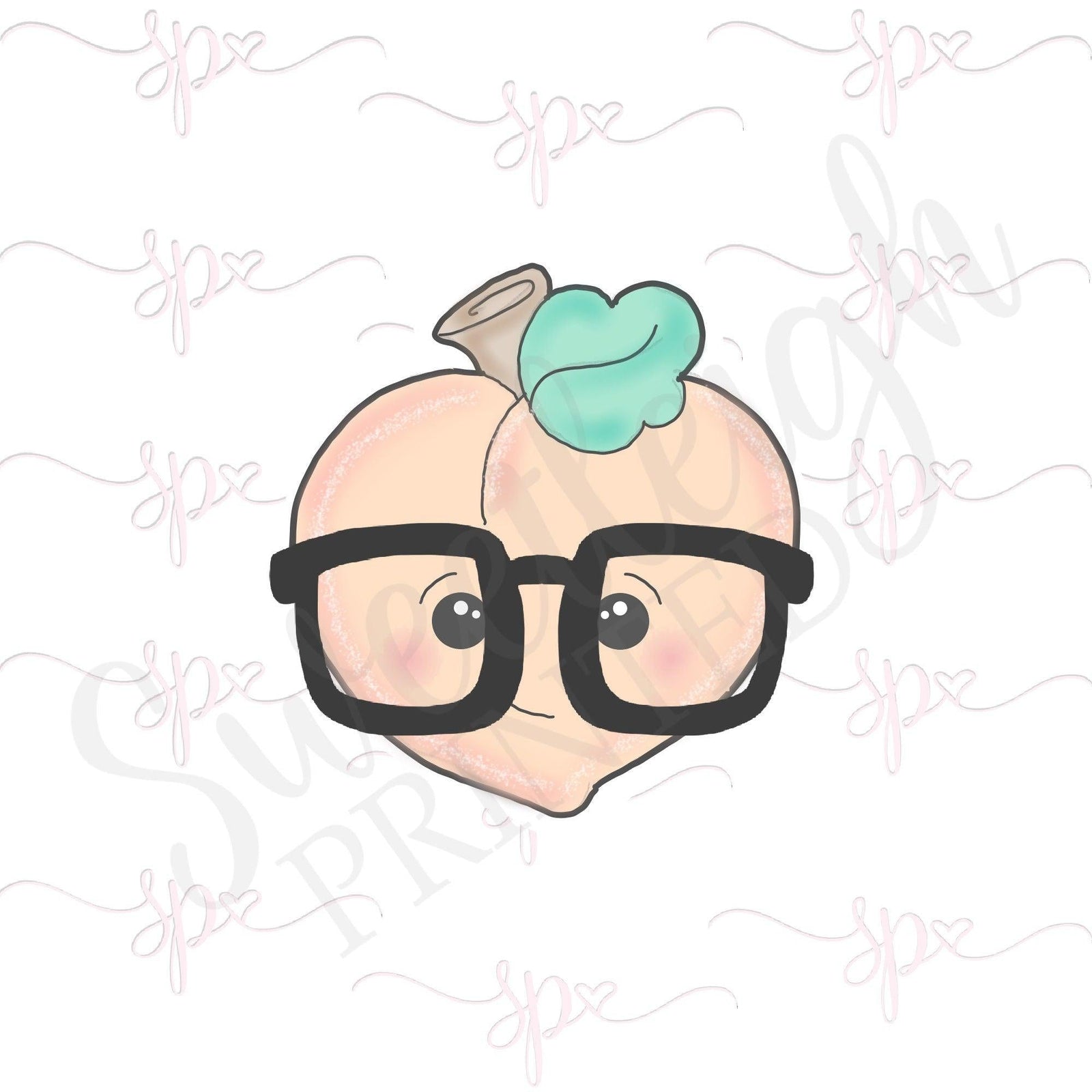 Nerdy Peach Cookie Cutter - Sweetleigh 