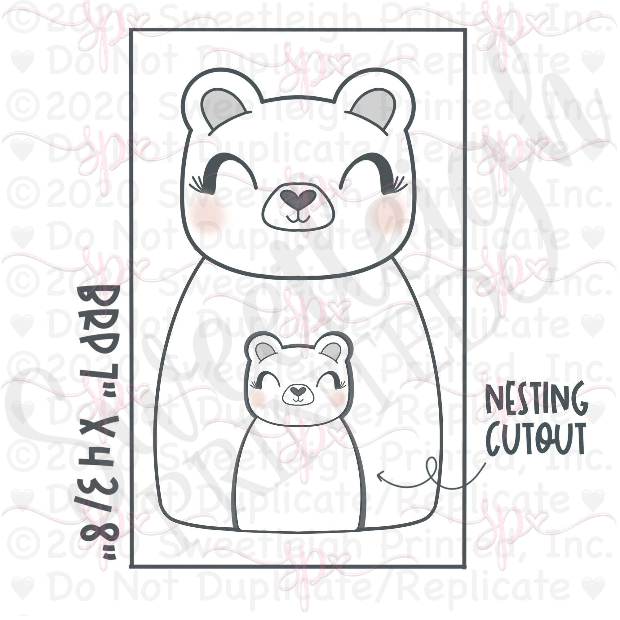 Nesting Bear 2021 Cookie Cutter - Sweetleigh 