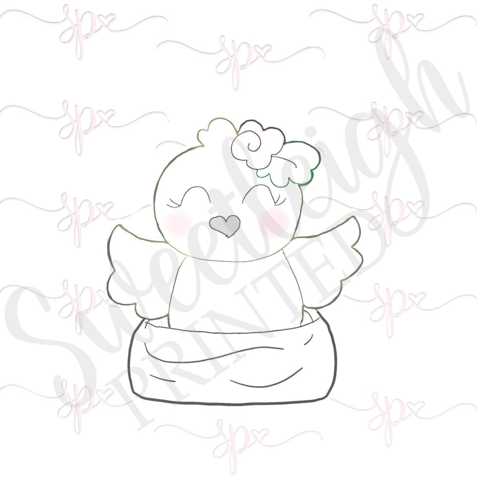 Nesting Floral Chick Cookie Cutter - Sweetleigh 
