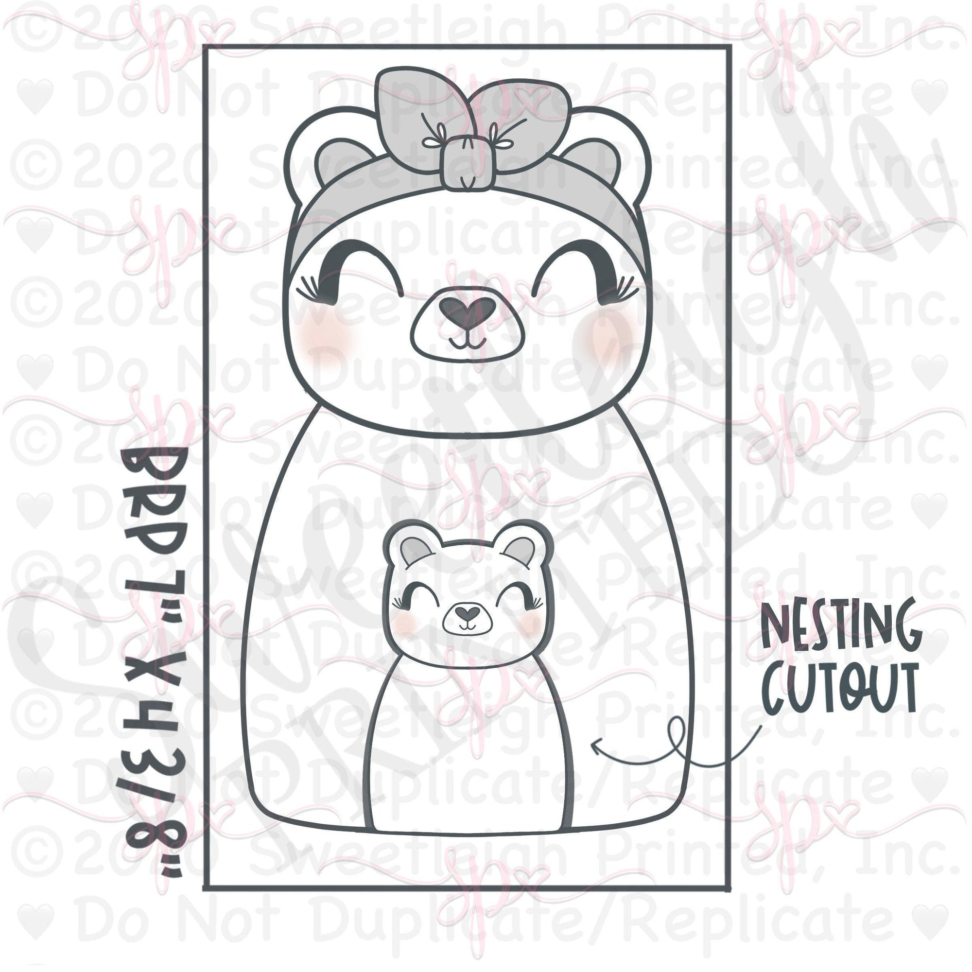Nesting Mama Bear 2021 Cookie Cutter - Sweetleigh 