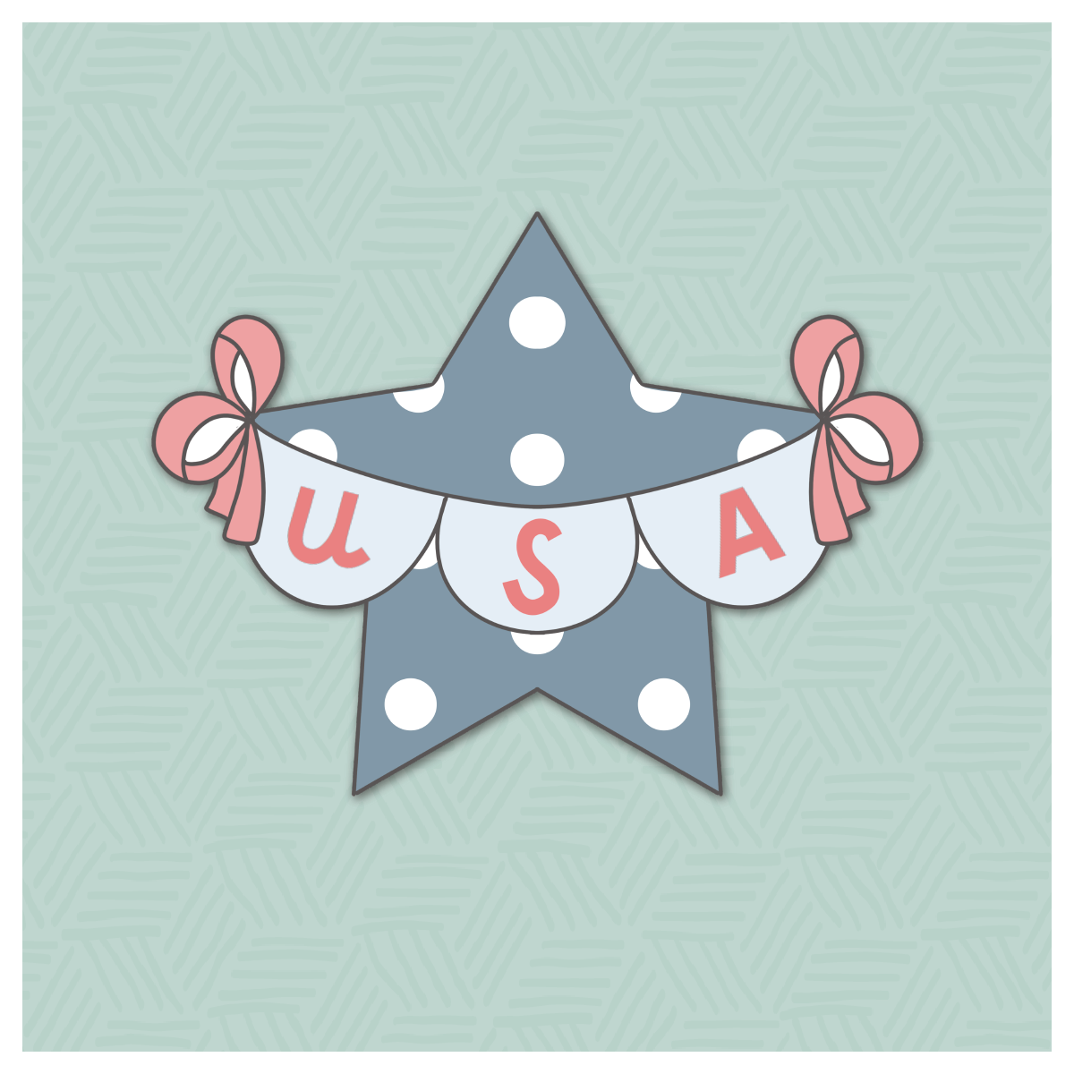 Bunting Star Cookie Cutter