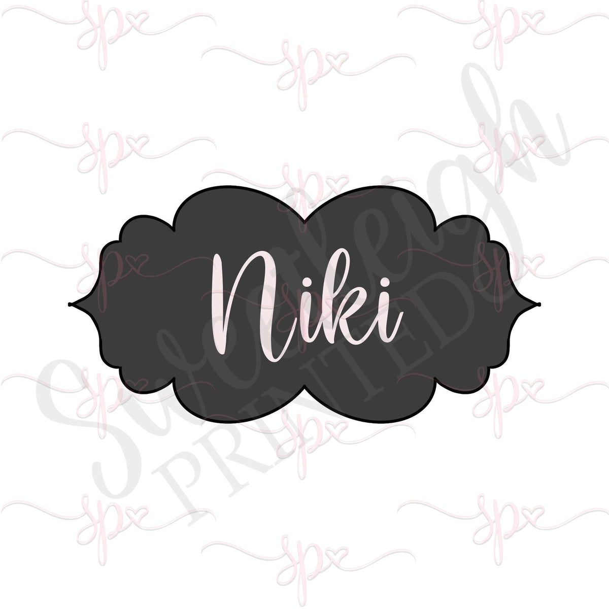 Niki Plaque Cookie Cutter - Sweetleigh 