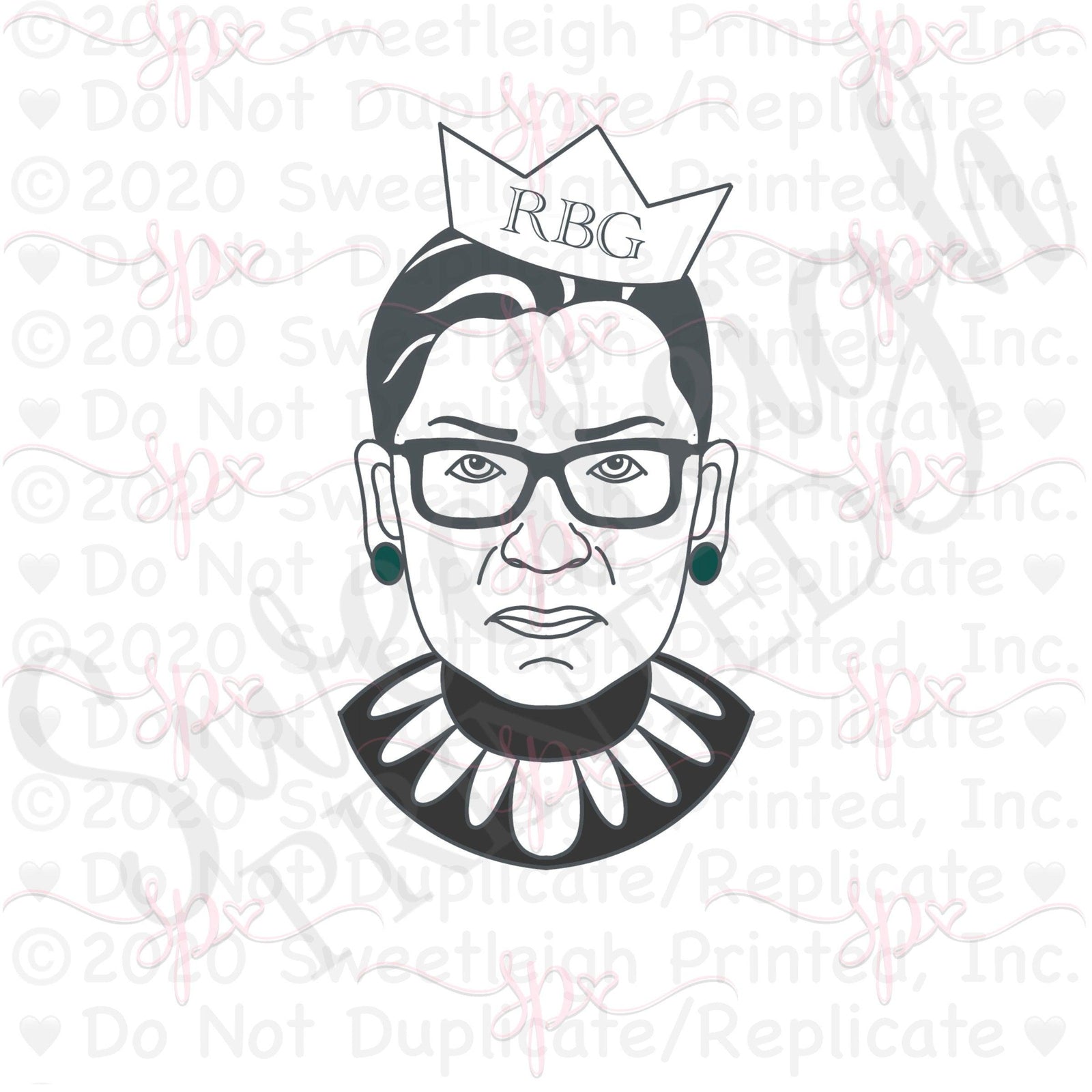 Notorious RBG cookie cutter - Sweetleigh 