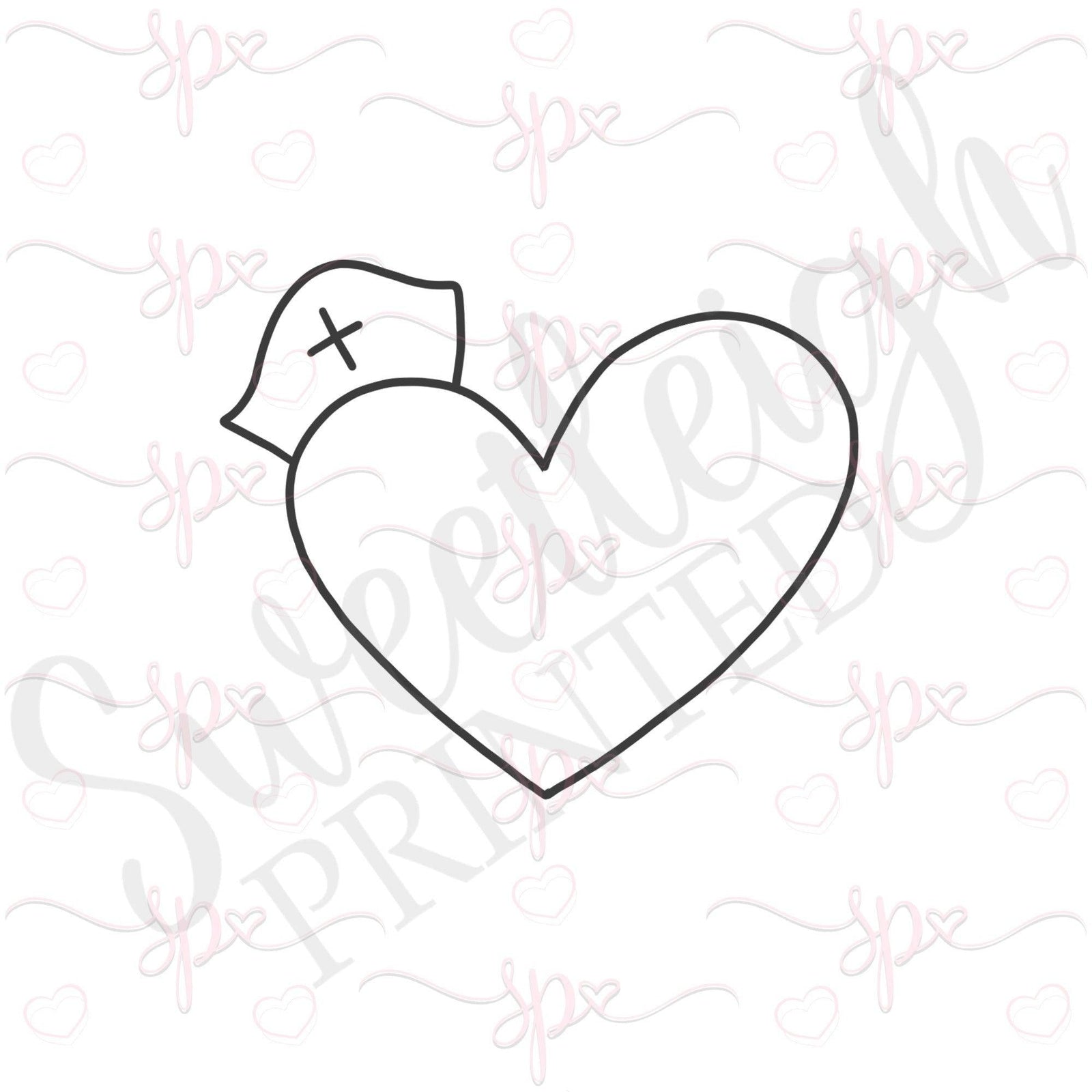 Nurse Heart Cookie Cutter - Sweetleigh 