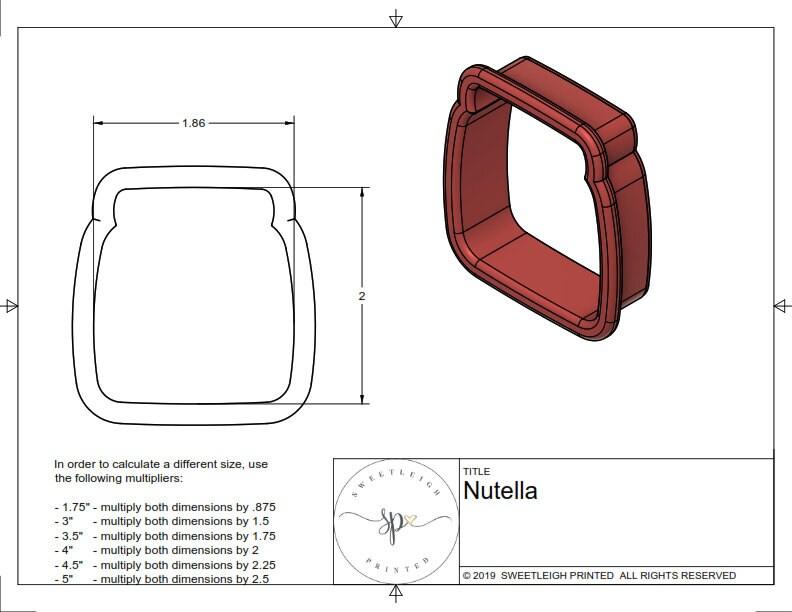 Nutella Cookie Cutter - Sweetleigh 