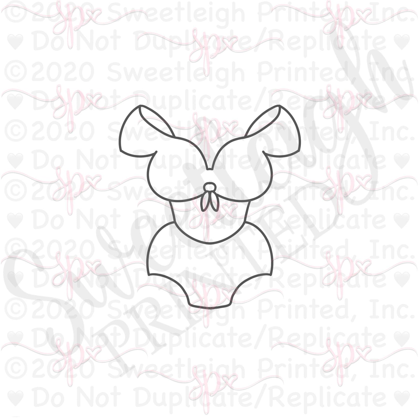 Off the Shoulder Bathing Suit Cookie Cutter - Sweetleigh 