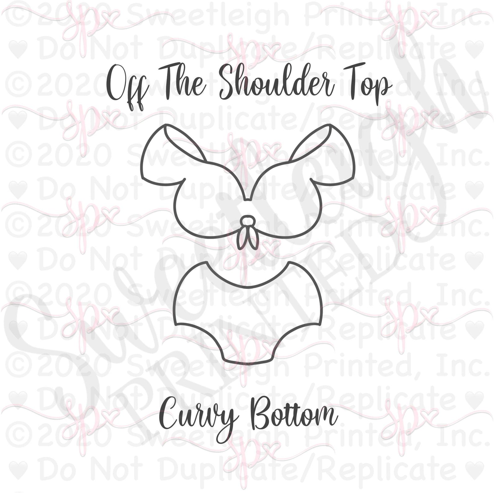 Off the Shoulder Bikini Cookie Cutter Set - Sweetleigh 