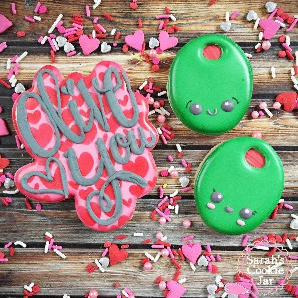 Olive You Hand Lettered Cookie Cutter - Sweetleigh 