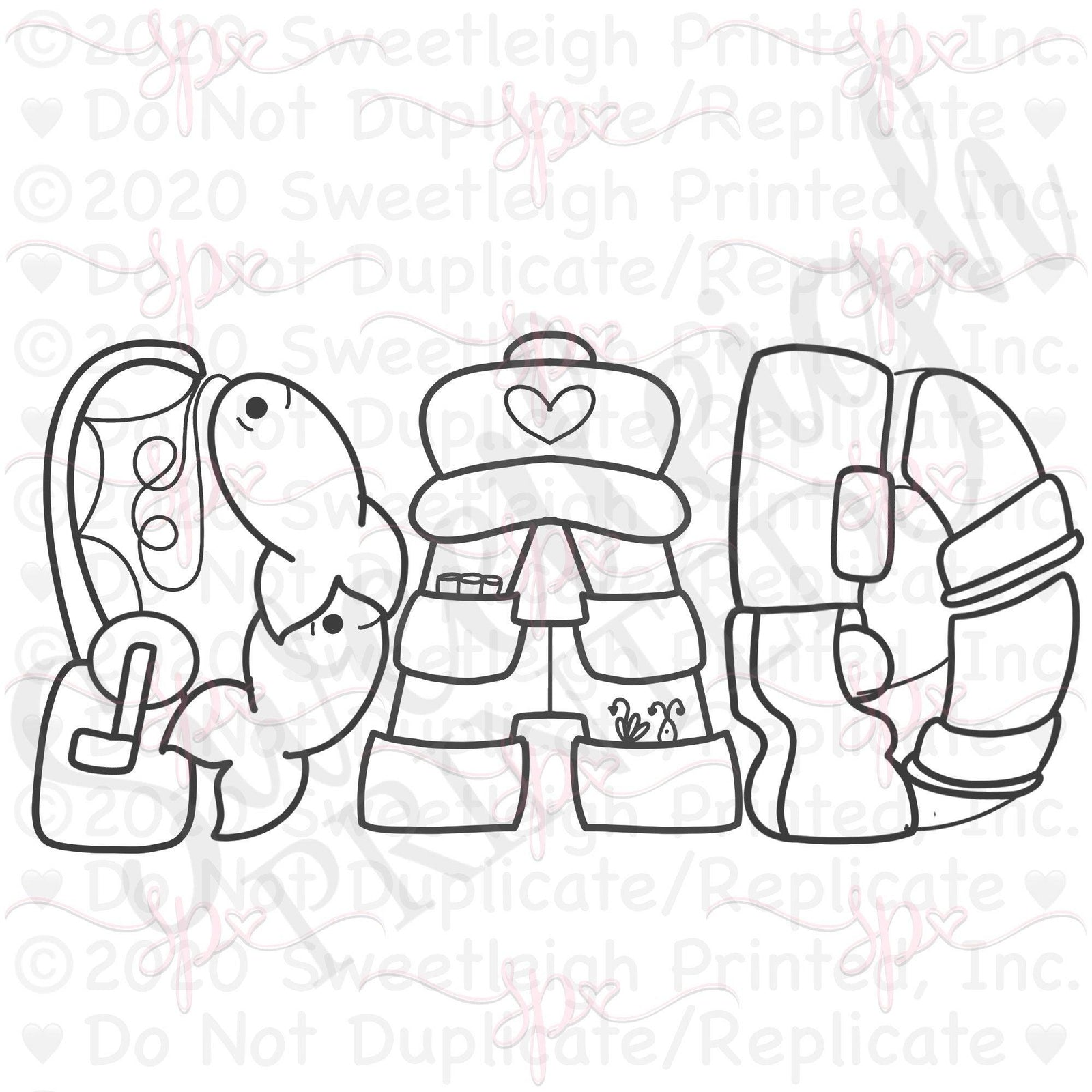 Outdoorsman DAD Letter Cookie Cutter Set - Sweetleigh 