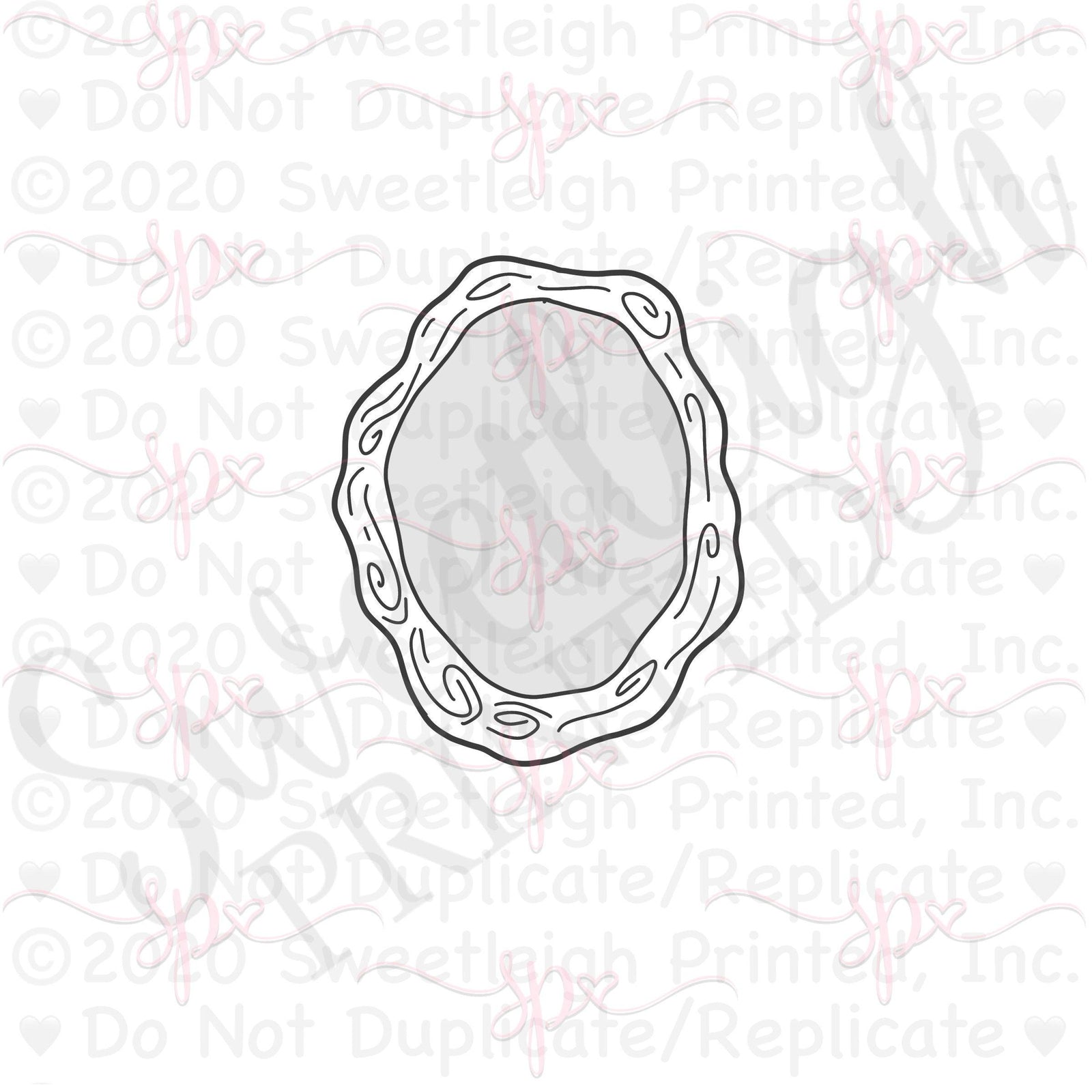 Oval Wood Slice Cookie Cutter - Sweetleigh 