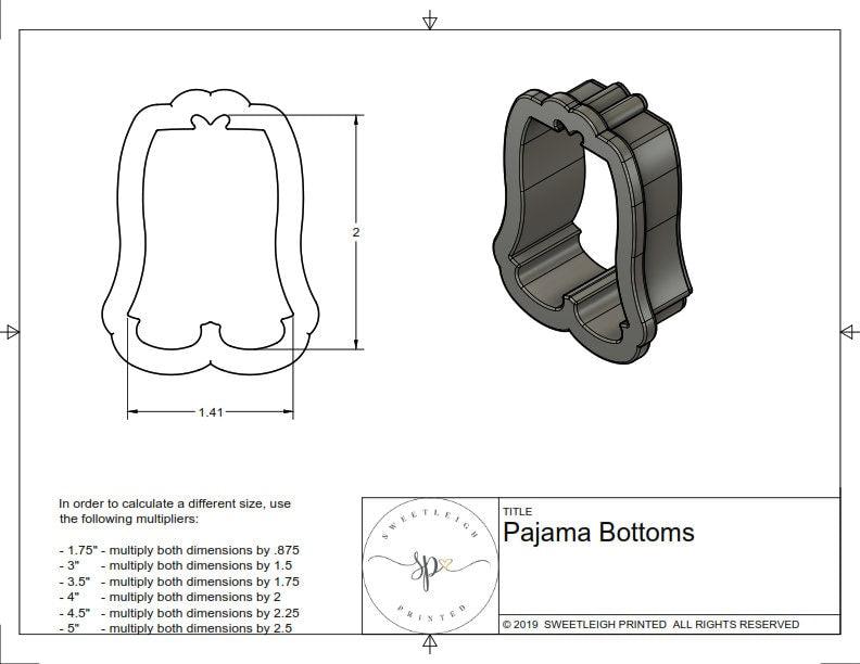 Pajama Bottoms Cookie Cutter - Sweetleigh 