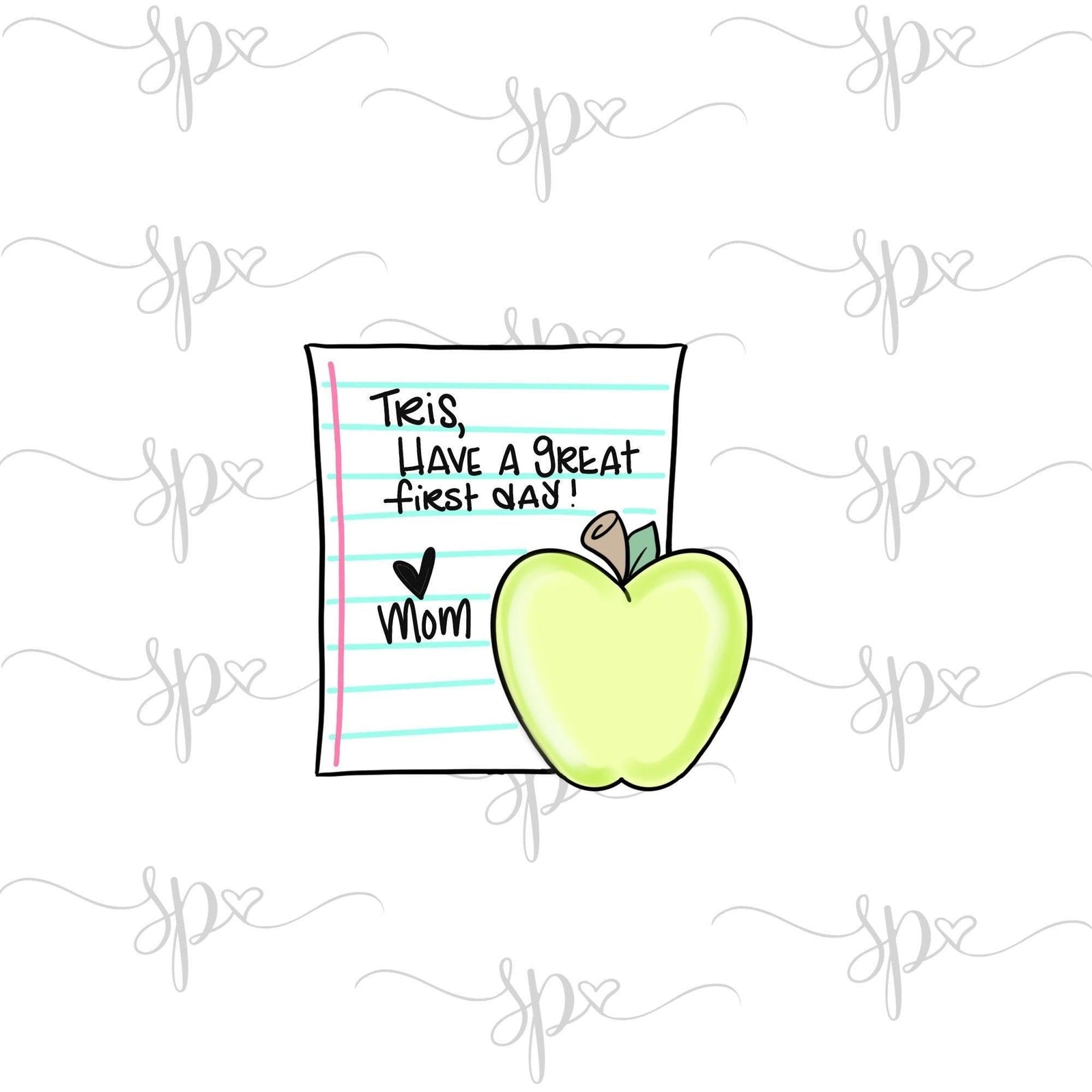 Paper with Apple Cookie Cutter - Sweetleigh 