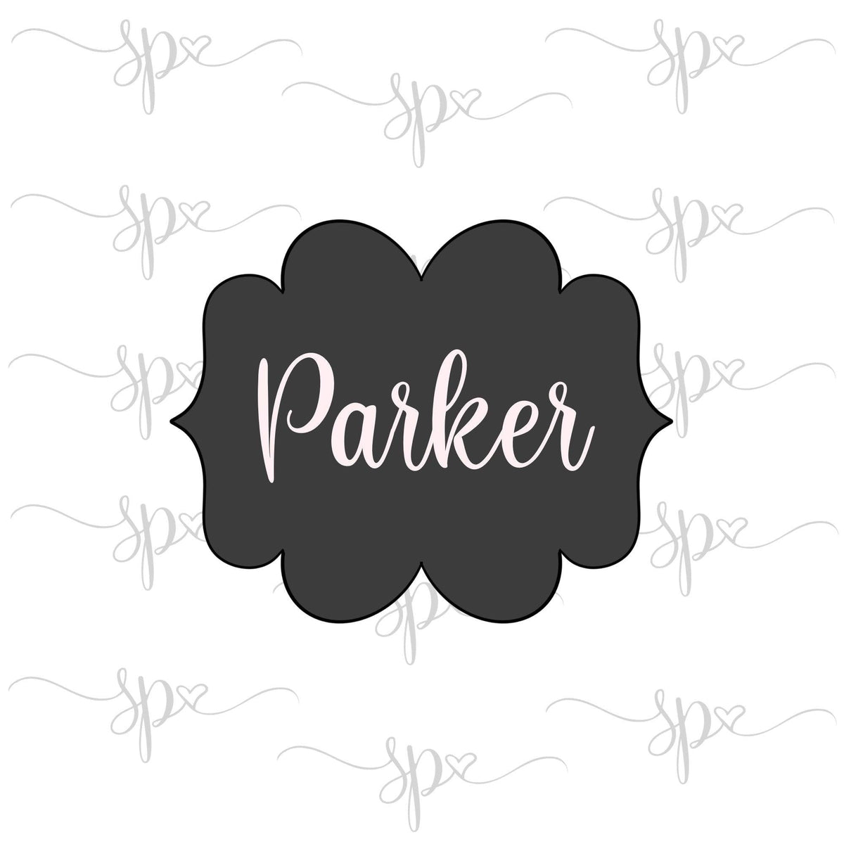 Parker Plaque Cookie Cutter - Sweetleigh 