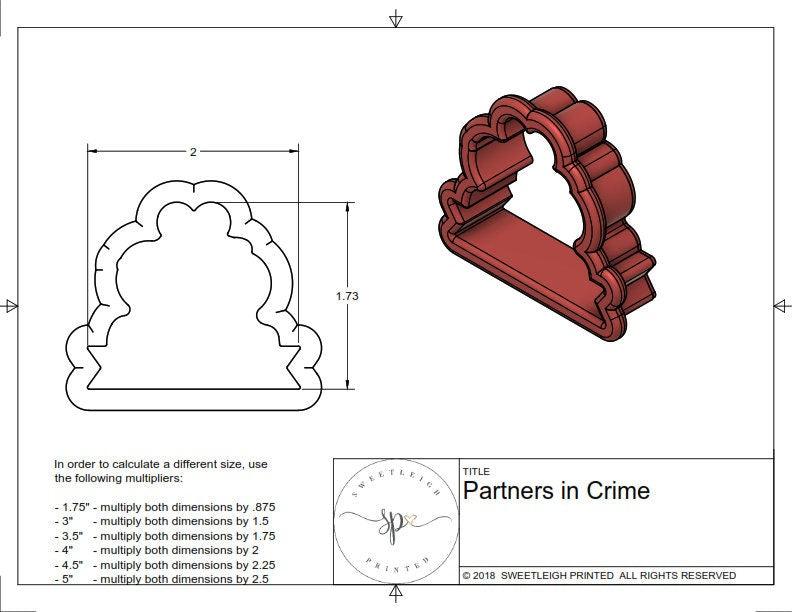 Partners in Crime Cookie Cutter - Sweetleigh 