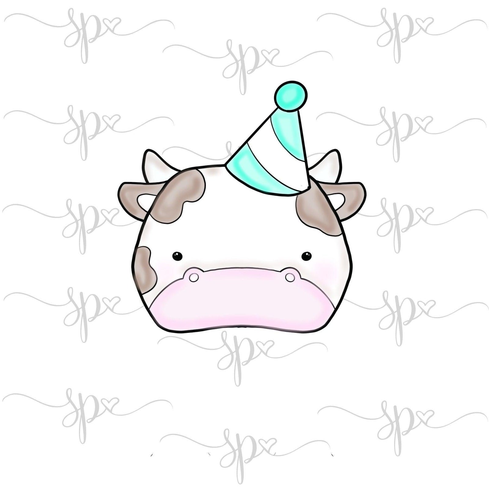 Party Cow Face Cookie Cutter - Sweetleigh 