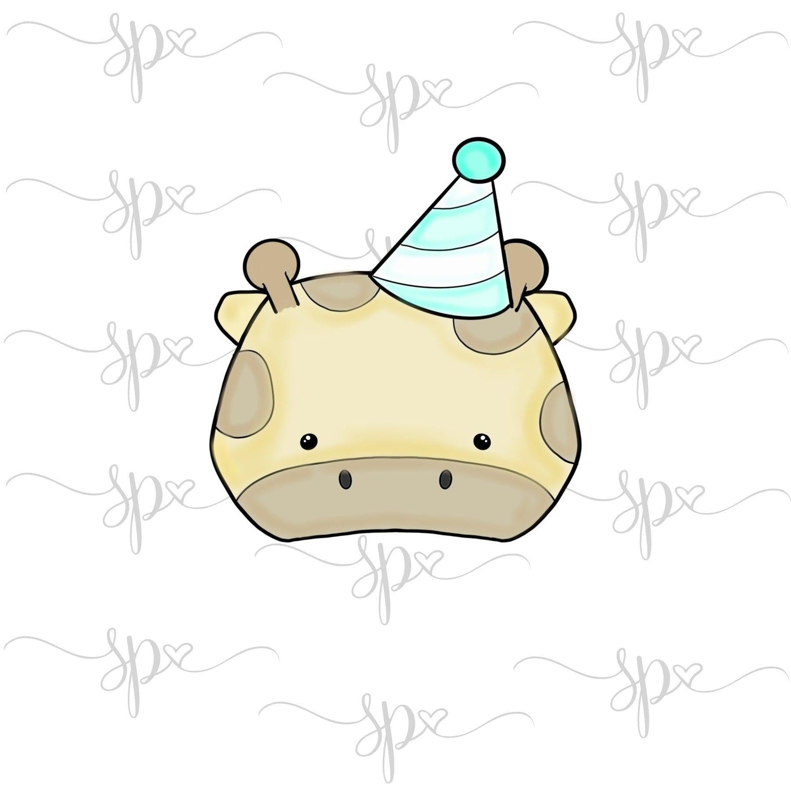 Party Giraffe Face Cookie Cutter - Sweetleigh 