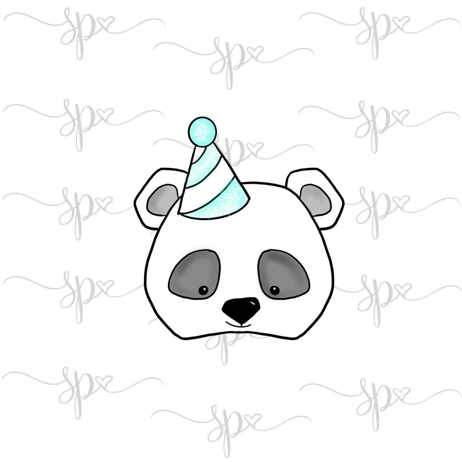 Party Panda Face Cookie Cutter - Sweetleigh 
