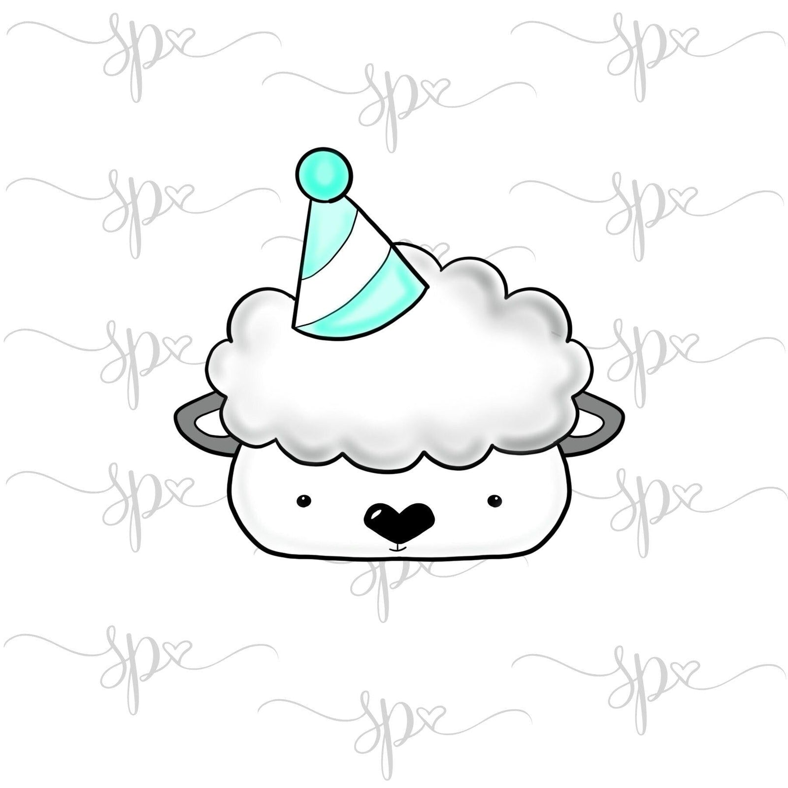 Party Sheep Face Cookie Cutter - Sweetleigh 