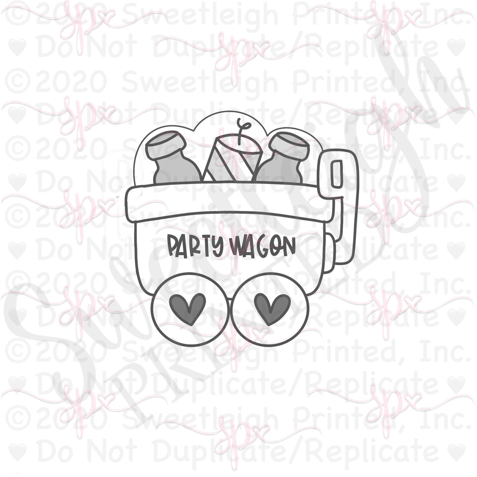 Party Wagon Cookie Cutter - Sweetleigh 