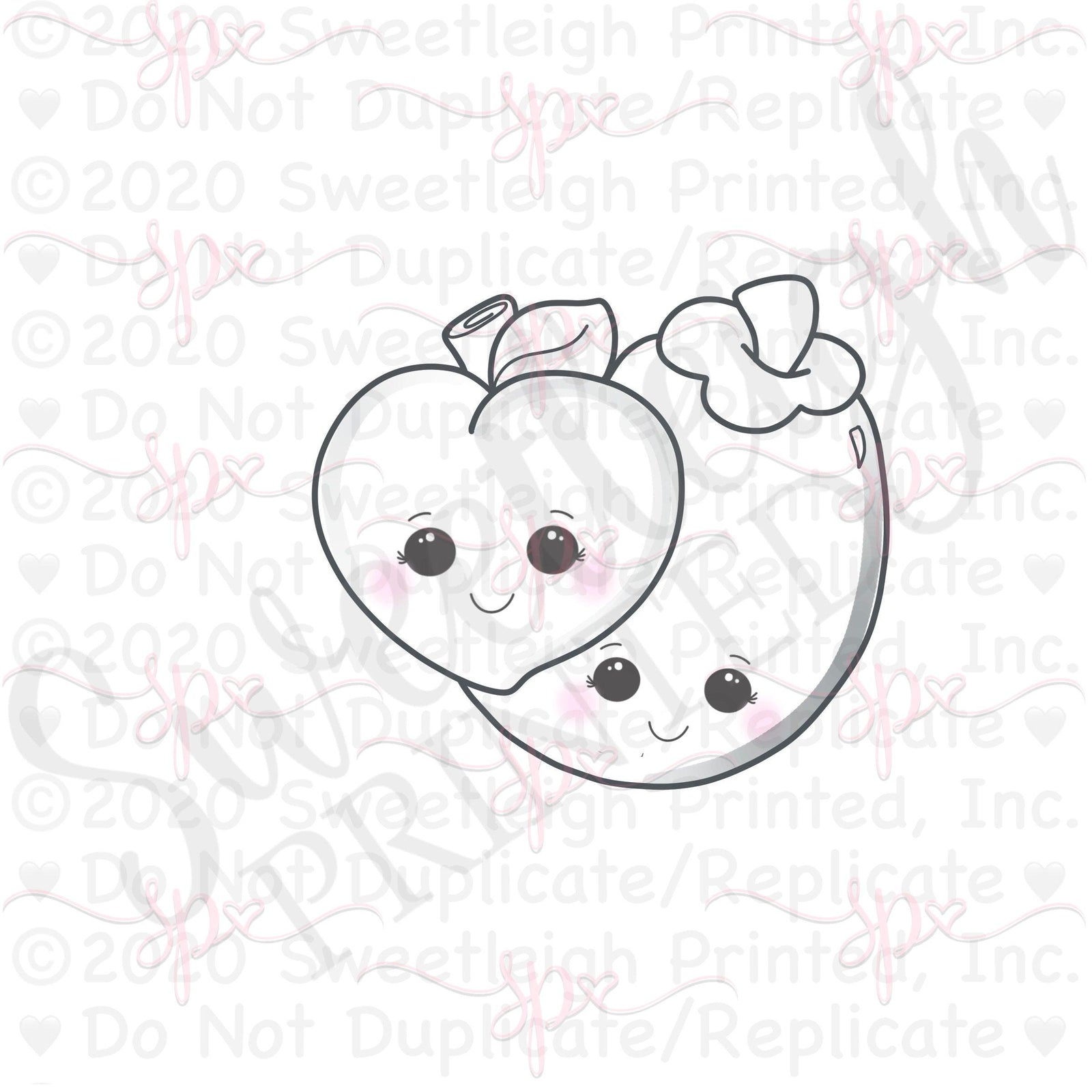 Peach n Plant Cookie Cutter - Sweetleigh 