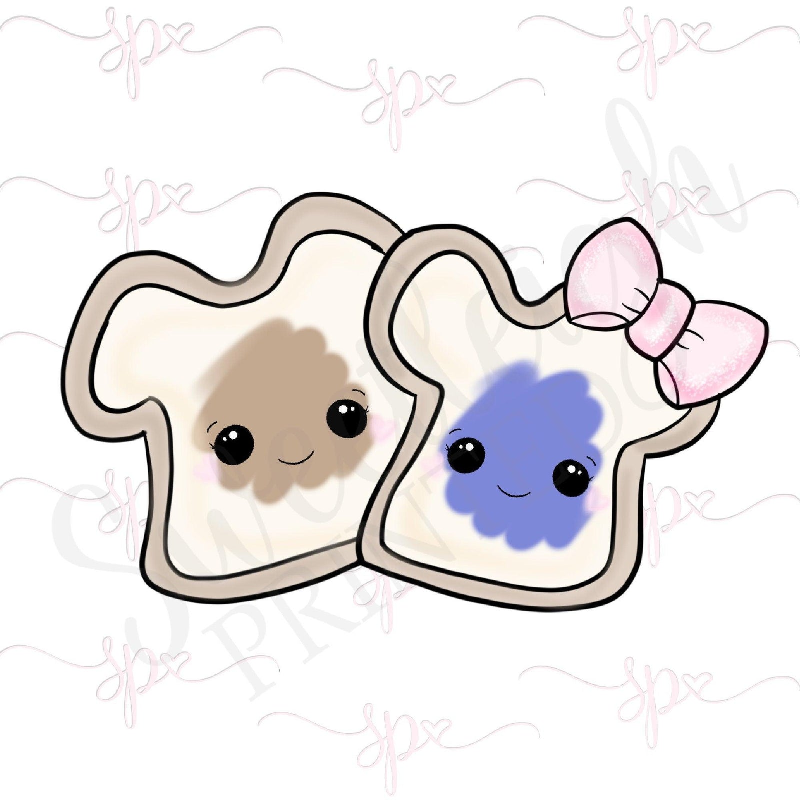 Peanut Butter Prelly Couple Cookie Cutter - Sweetleigh 