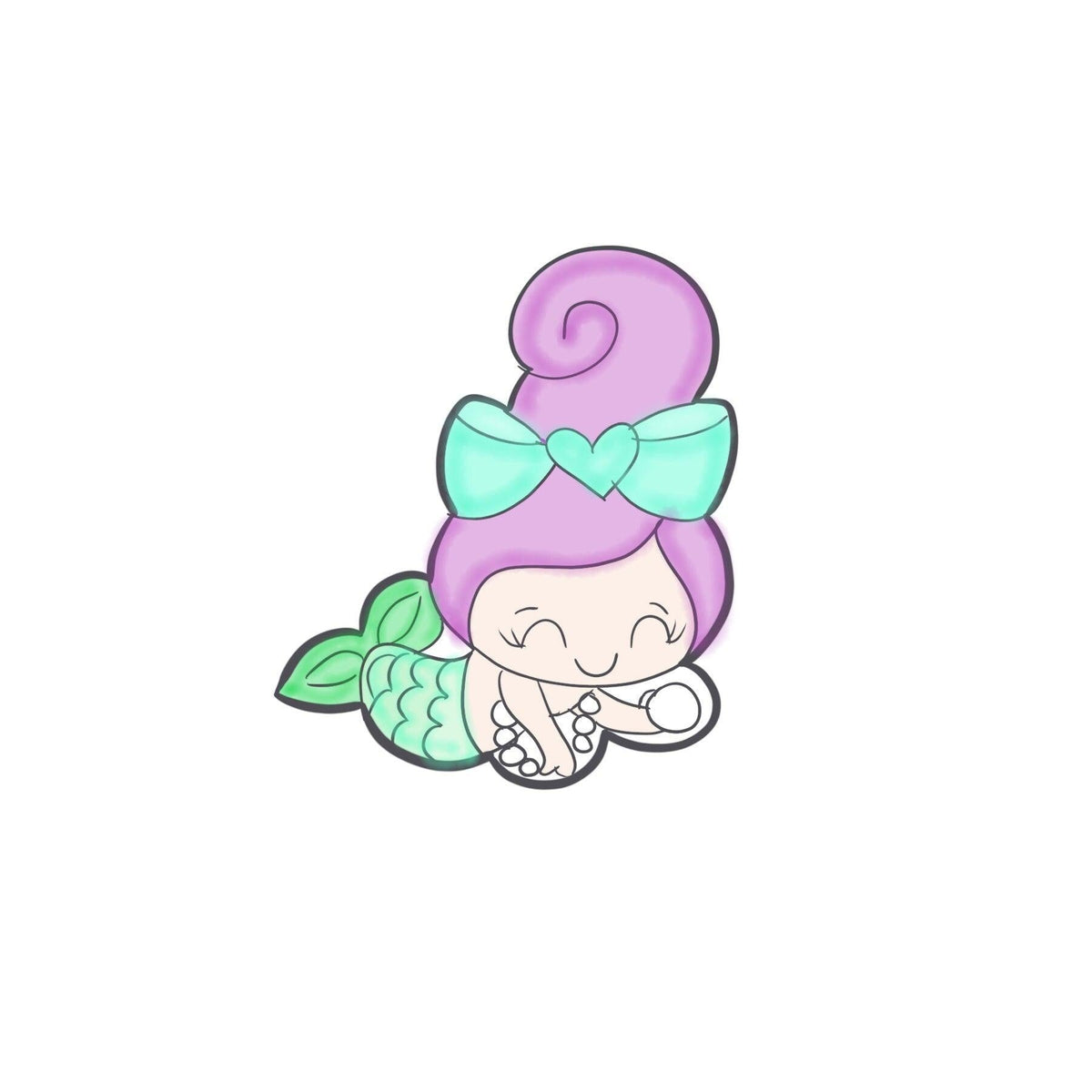 Pearl the Mermaid Cookie Cutter - Sweetleigh 