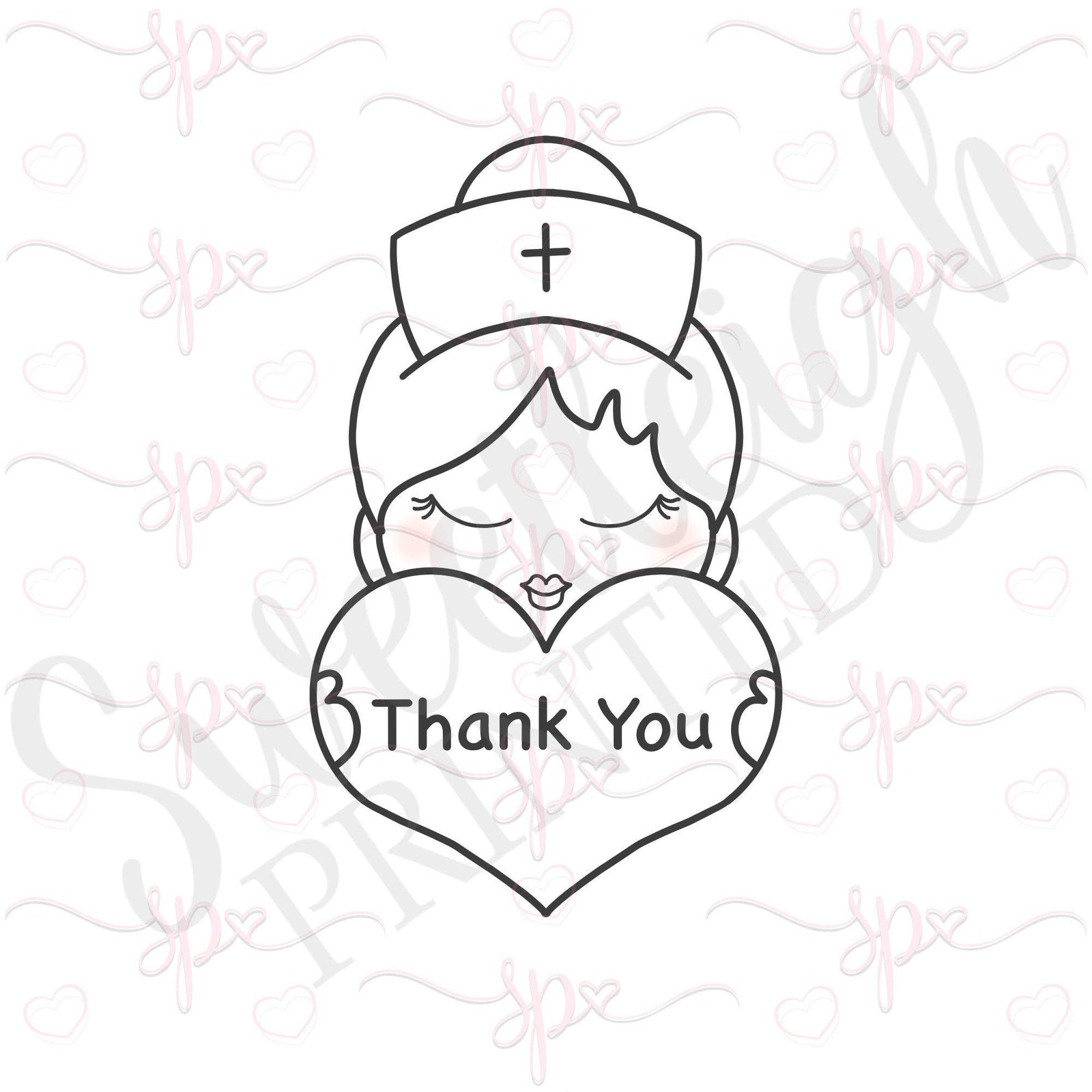 Peekaboo Nurse Cookie Cutter - Sweetleigh 