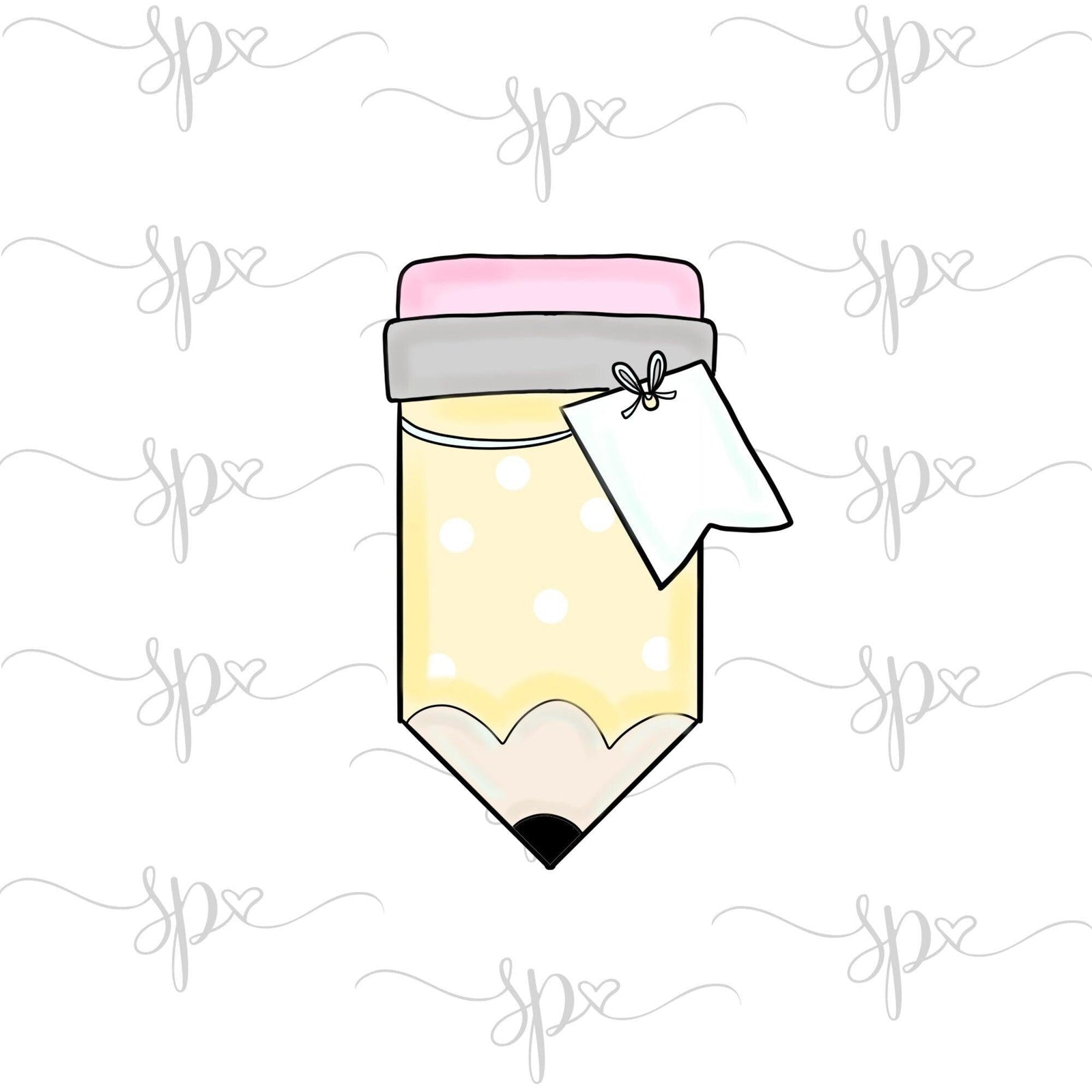 Pencil with Tag Cookie Cutter - Sweetleigh 