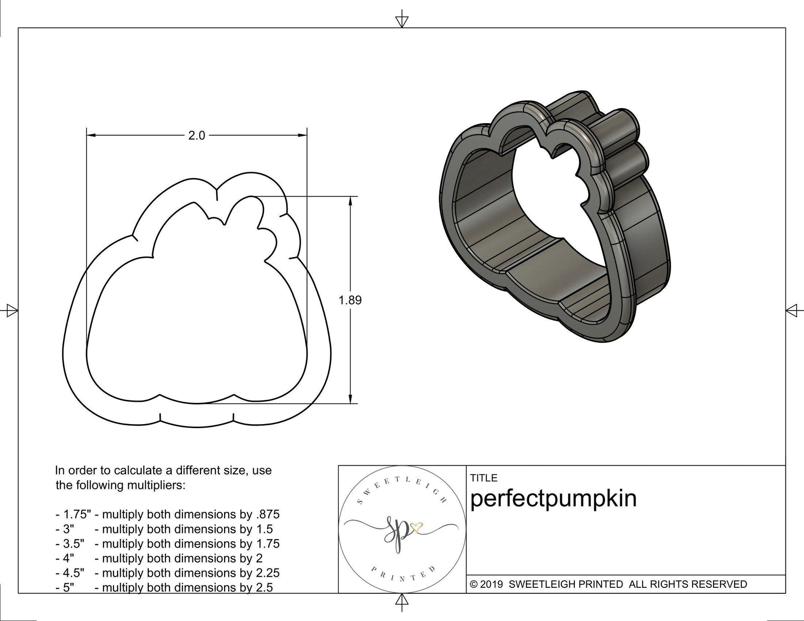 Perfect Pumpkin Cookie Cutter - Sweetleigh 