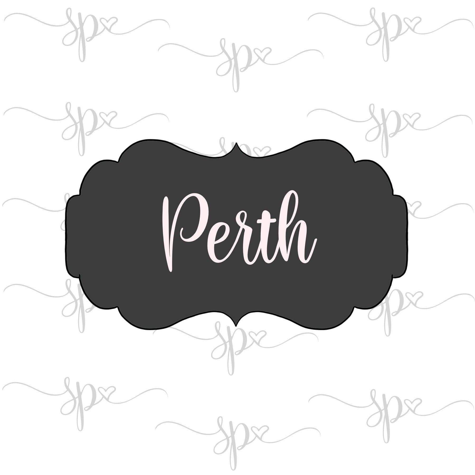 Perth Plaque Cookie Cutter - Sweetleigh 