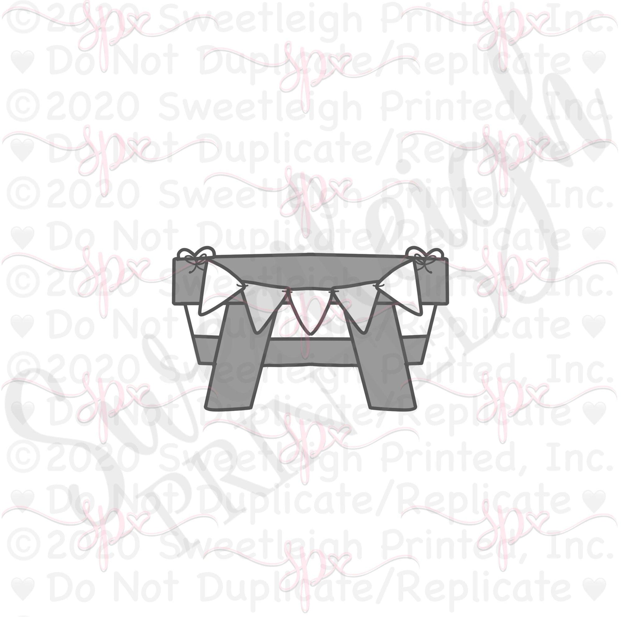 Picnic Table Cookie Cutter - Sweetleigh 