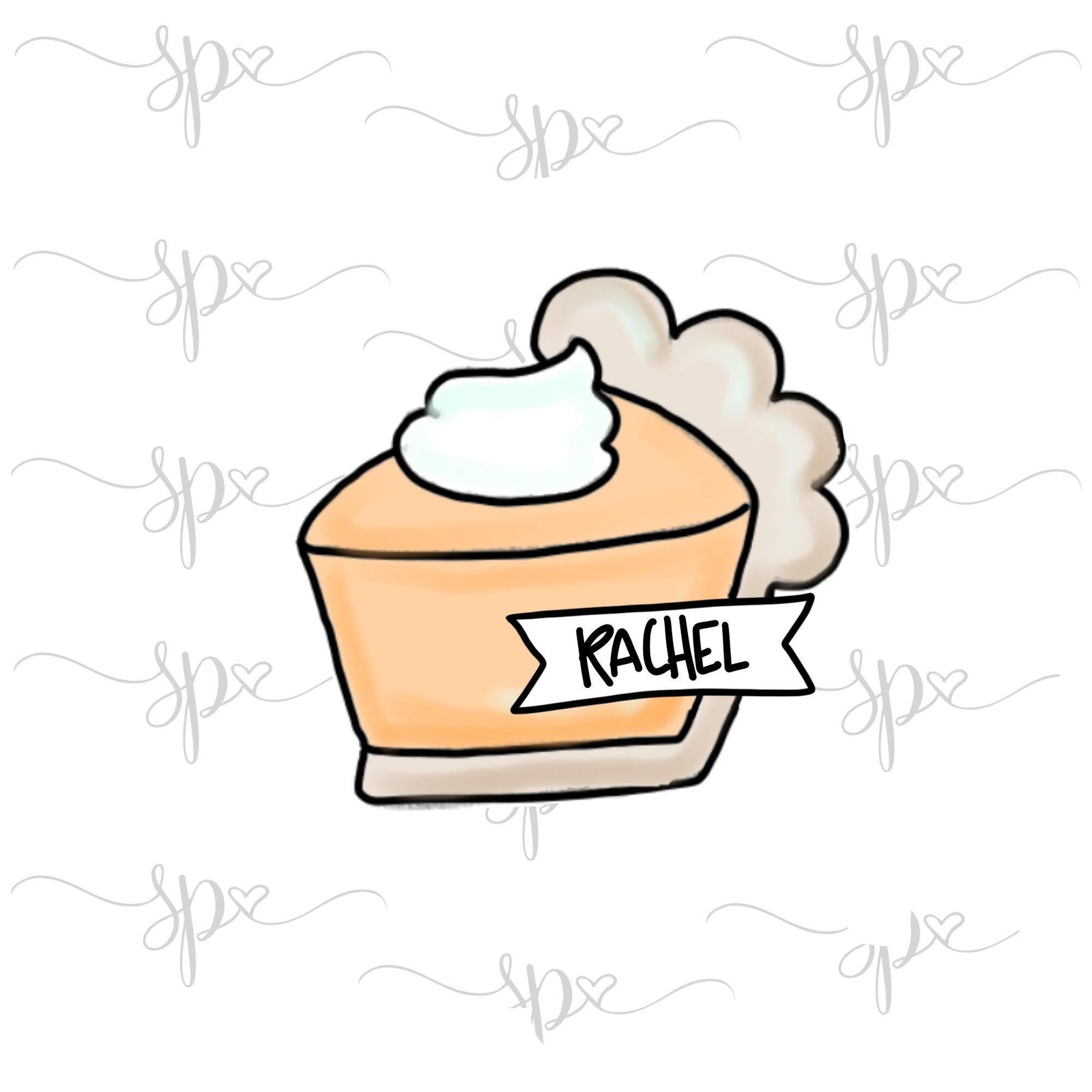 Pie Slice 2 with Tag Cookie Cutter - Sweetleigh 