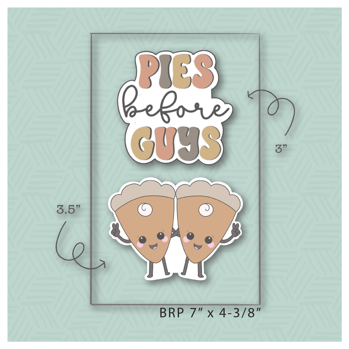 Pies Before Guys 2 Piece Cookie Cutter Set