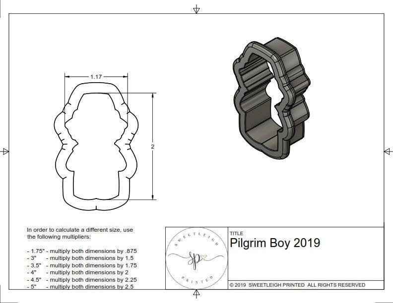 Pilgrim Boy 2019 Cookie Cutter - Sweetleigh 