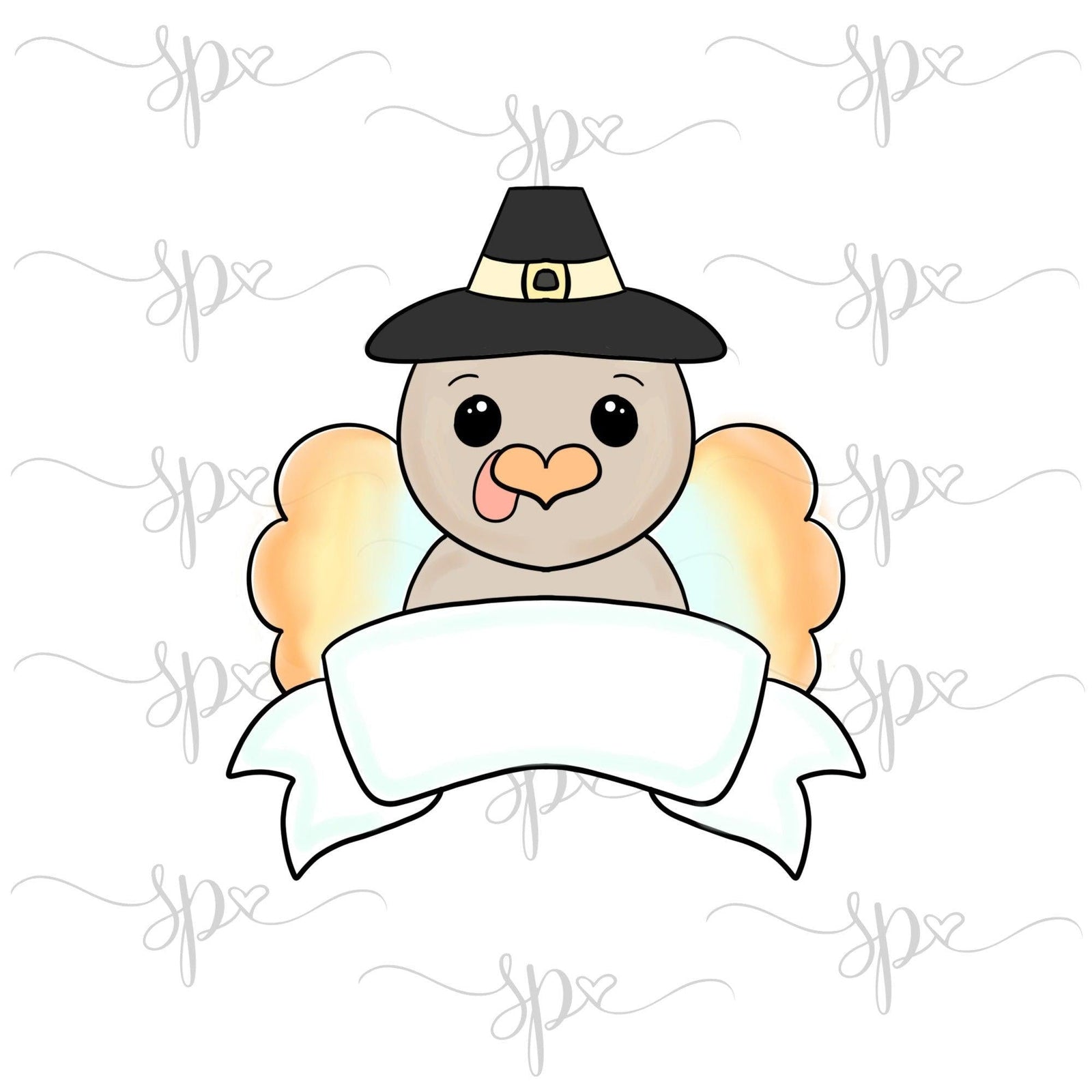 Pilgrim Turkey Place Card Cookie Cutter - Sweetleigh 