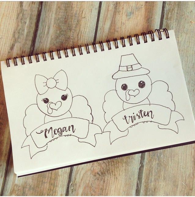 Pilgrim Turkey Place Card Cookie Cutter - Sweetleigh 