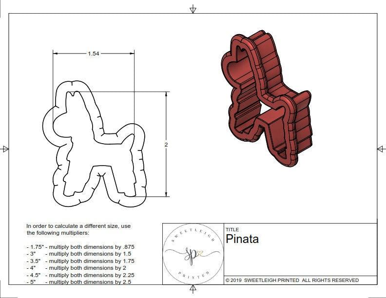 Piñata Cookie Cutter - Sweetleigh 